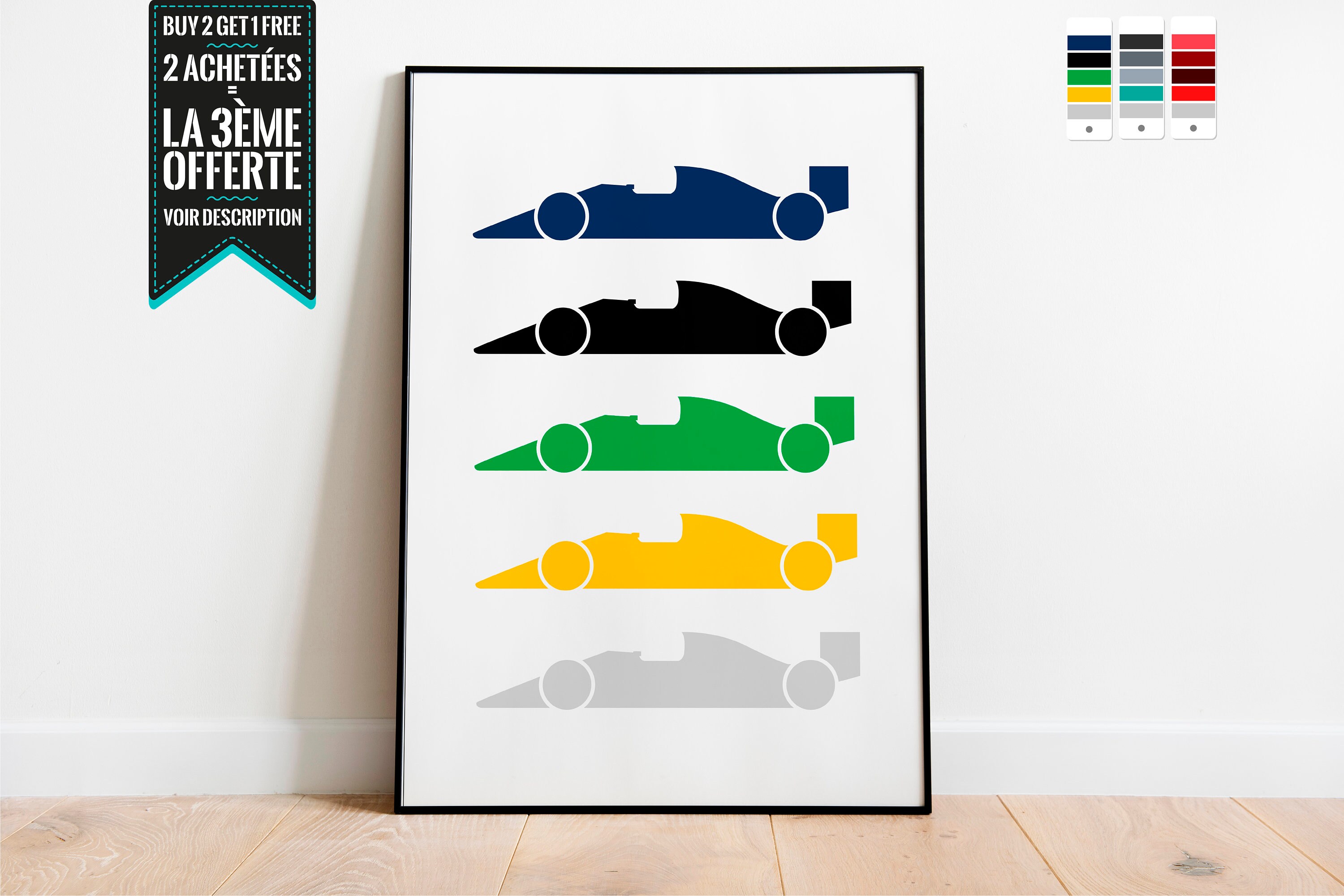 Affiche Décorative - Voitures Formule 1