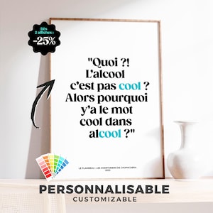 Plakat für „Le Flambeau“ (Die Fackel) – „Alkohol ist nicht cool“ – Kultiger Spruch aus der Serie, schräger Humor