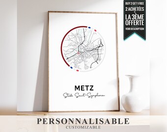 Poster - Stadium Map - Stade Saint-Symphorien METZ