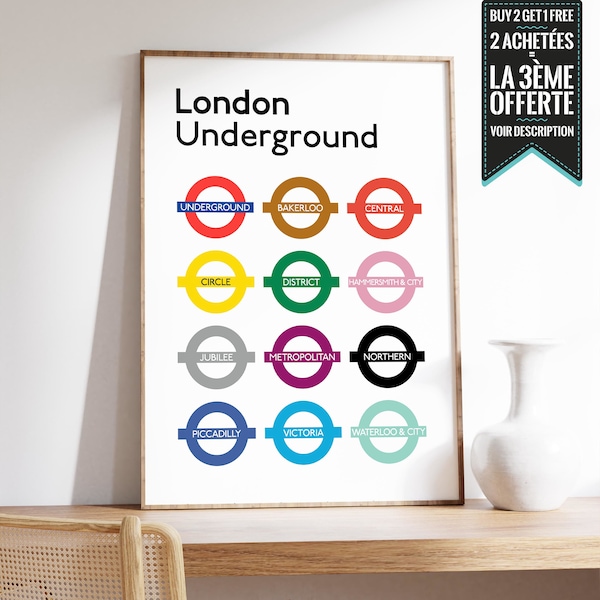 Affiche - Lignes Métro Londres