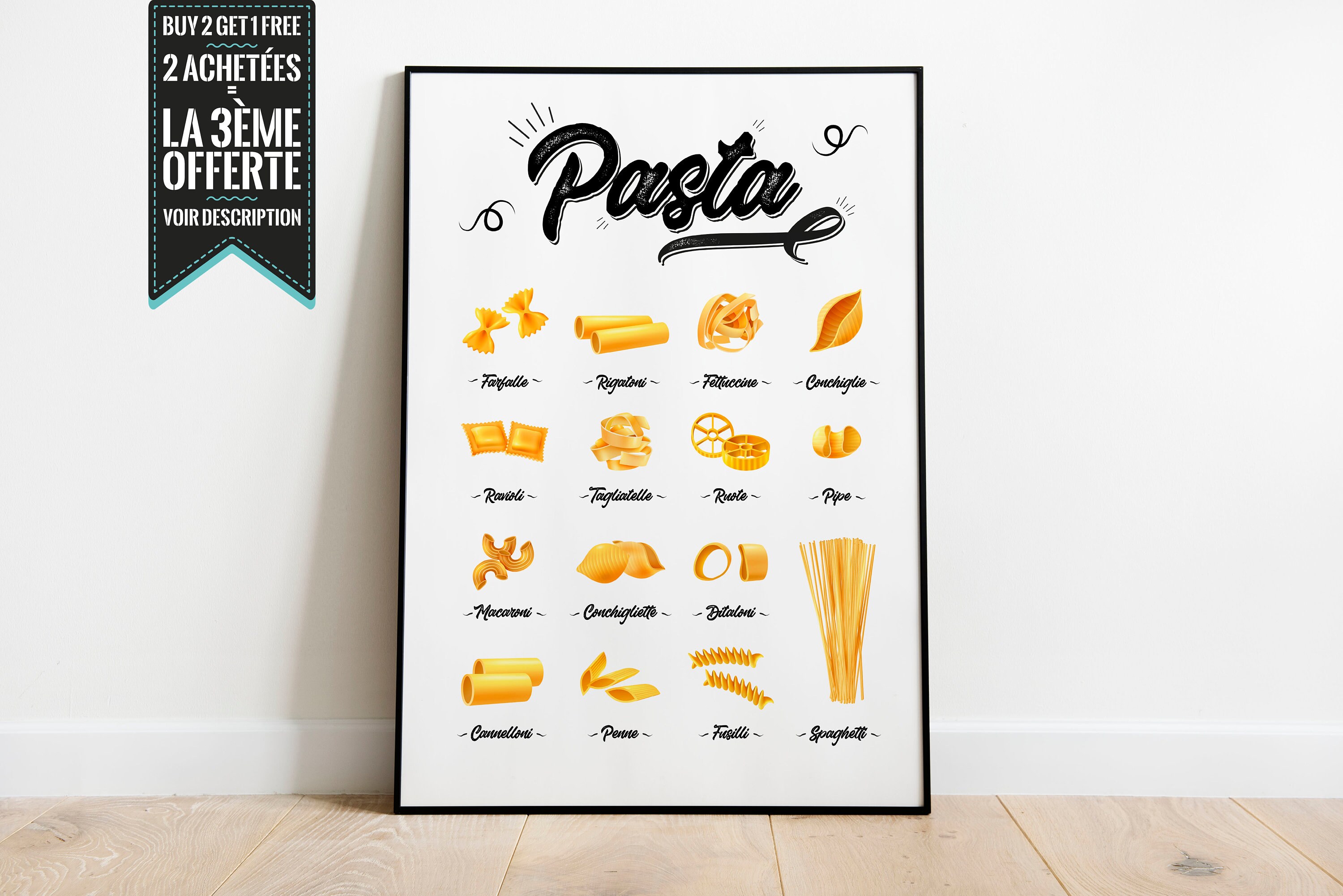 Affiche Décorative - Pasta Guide Des Pates