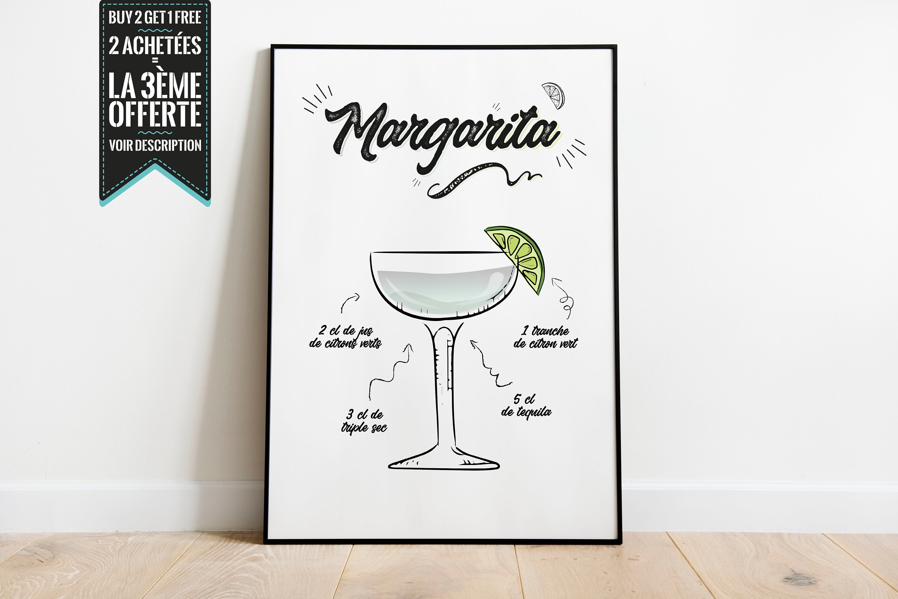 Affiche Décorative - Cocktail Margarita