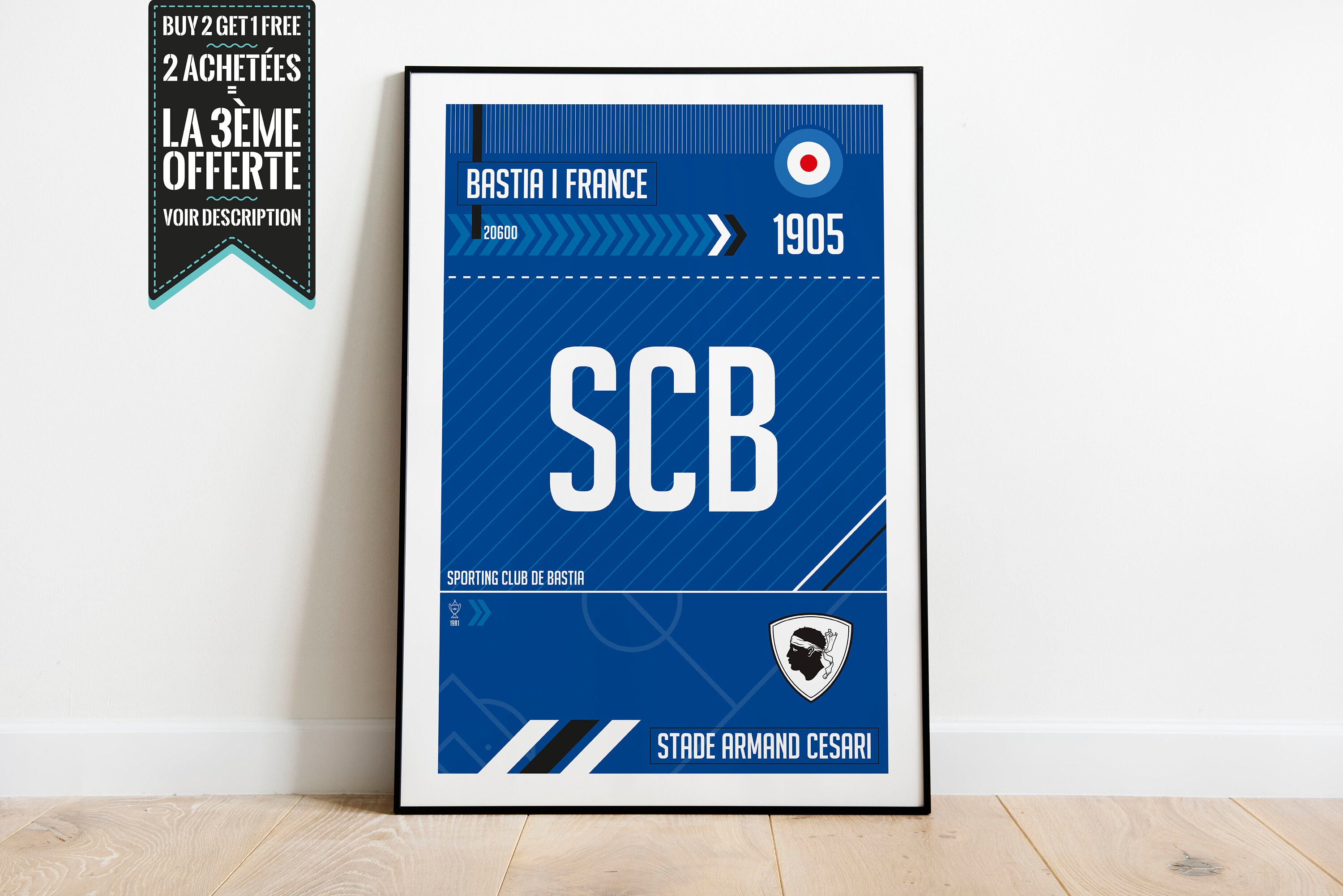 Affiche Décorative - Sporting Club Bastia