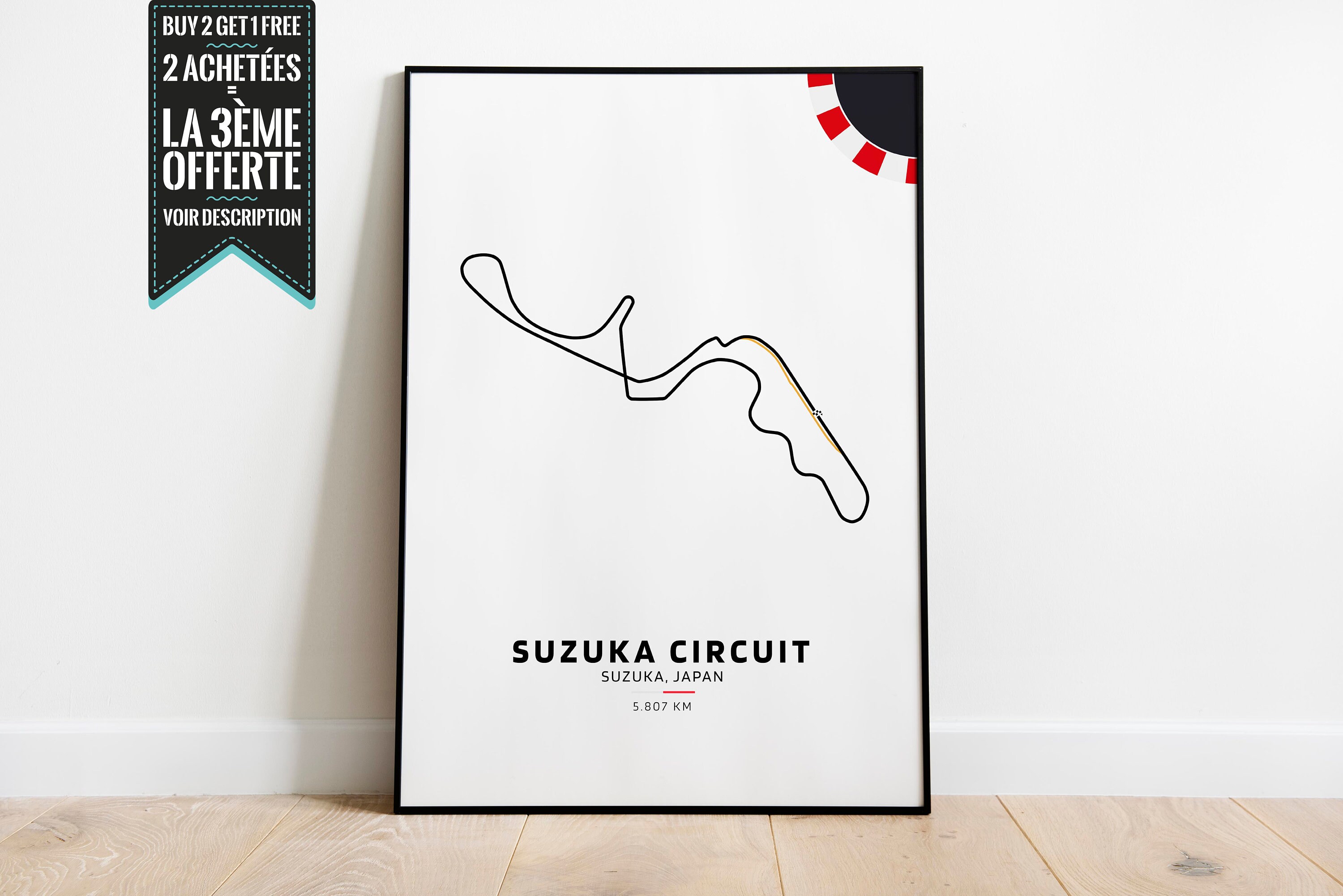 Affiche Décorative - Circuit Suzuka Sport Automobile