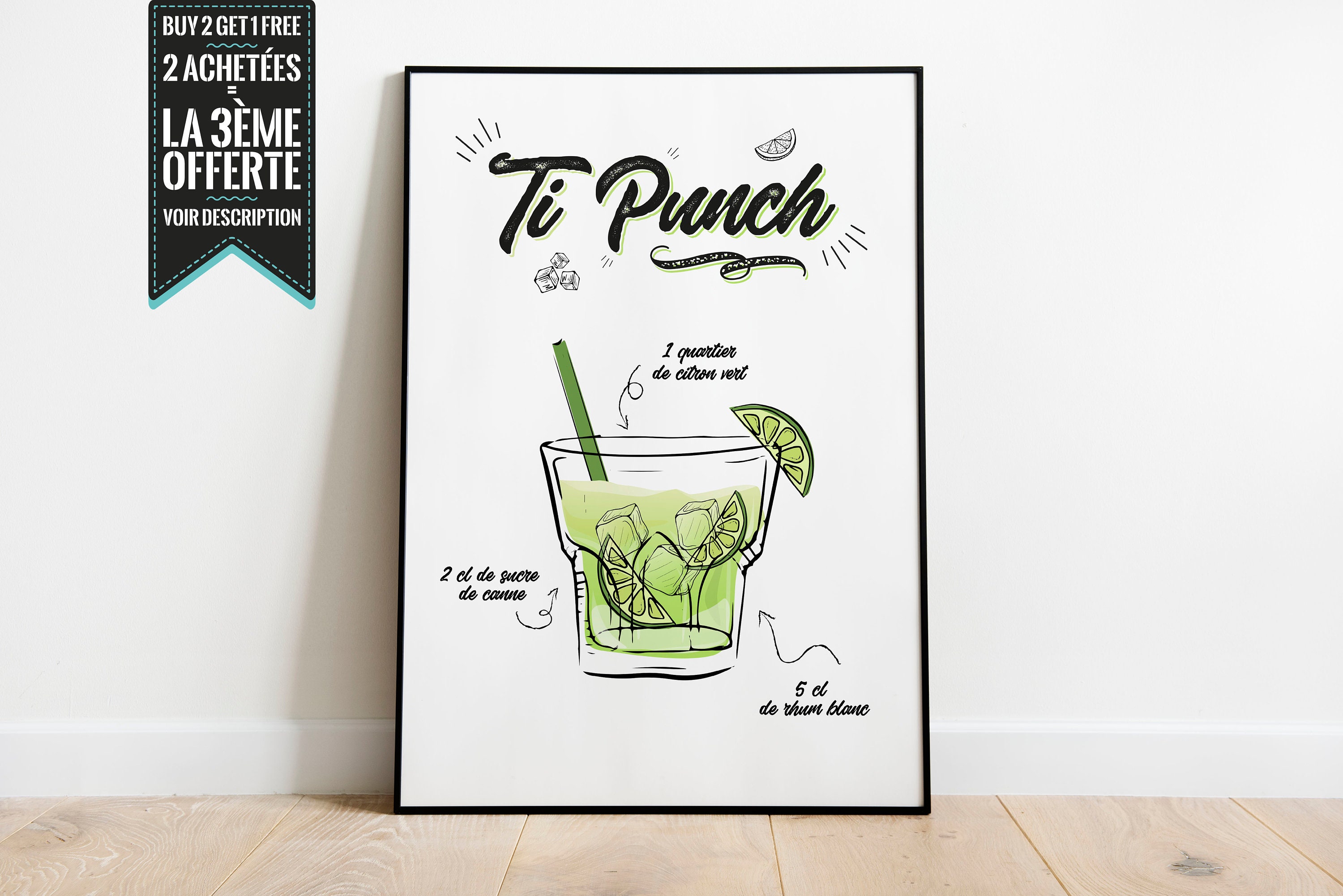 Affiche Décorative - Cocktail Ti Punch