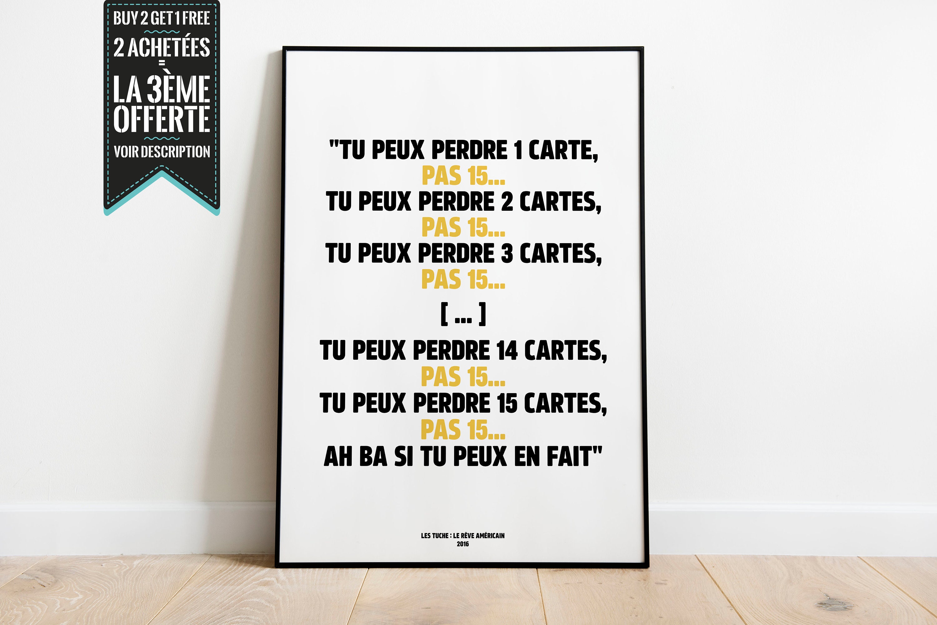 Replique Les Tuches Tu Peux Perdre Une Carte Affiche décorative Les Tuche Tu peux perdre une carte - Etsy 日本