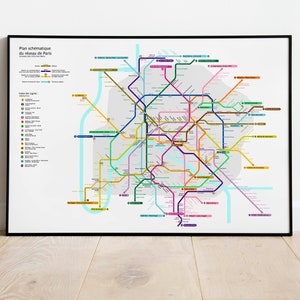 Affiche Plan De M tro Paris Etsy France affiche-plan-de-m-tro-paris-etsy-france