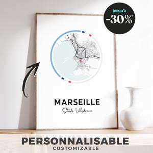 Pôster - Mapa do Estádio - Stade Vélodrome MARSEILLE
