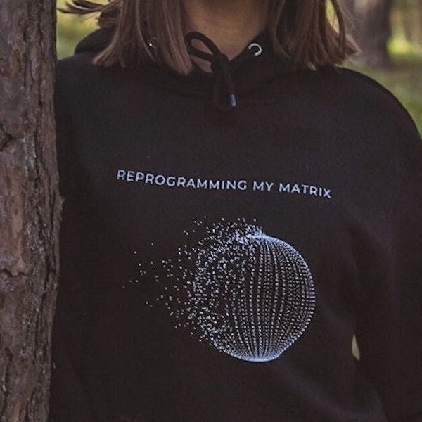 Reprogramming Matrix Hoodie Unisex | Spiritual clothing | Praying hoodie | God Higher Self | Universe hoodie | Futuristic High Vibe hoodie