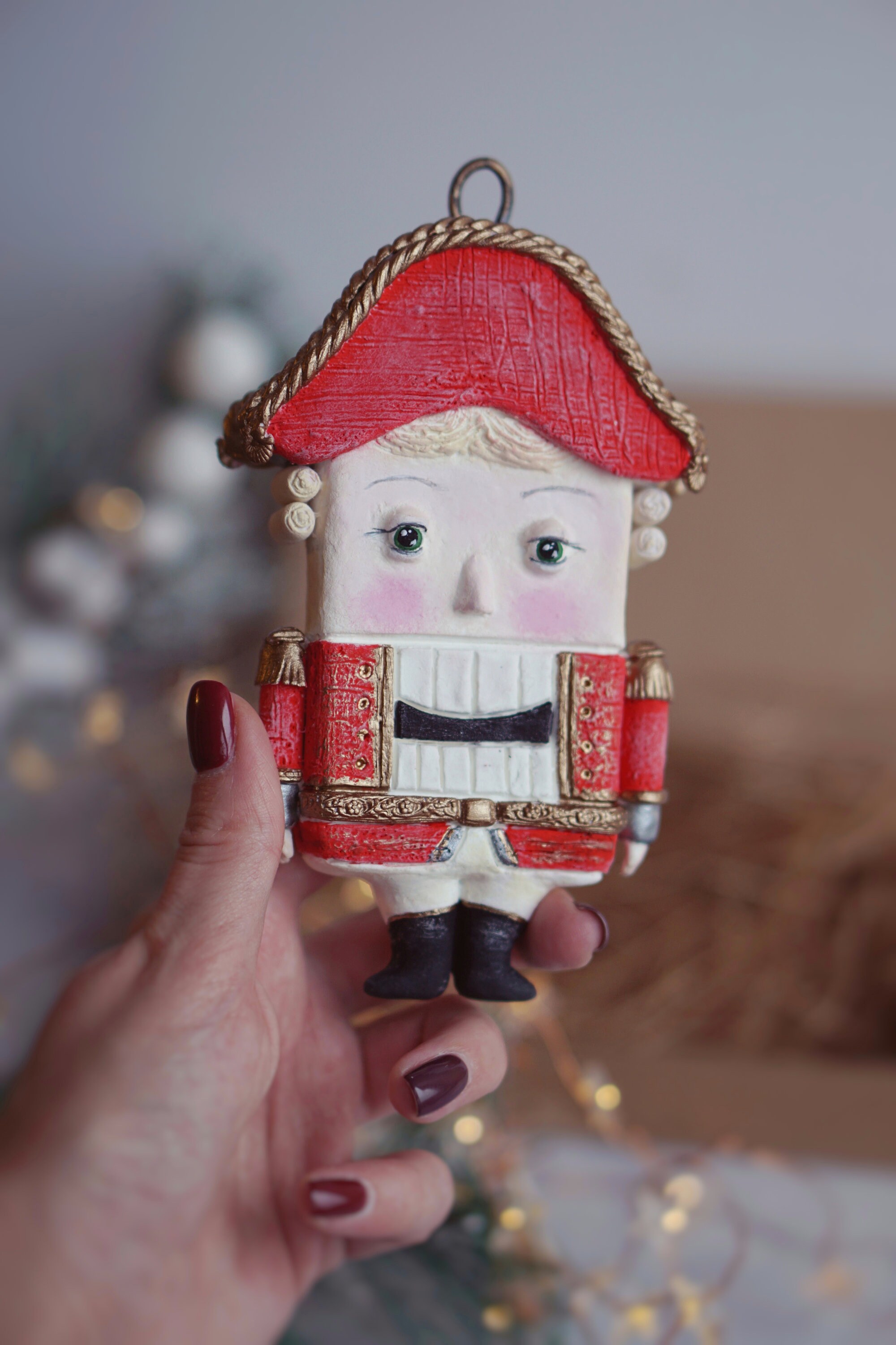 Nutcracker Polymer clay Сhristmas decor Figurine Christmas Etsy