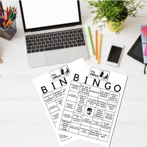 The Office BINGO game - Office TV show bingo - DIGITAL download copy, Play as you watch, 8 Unique Bingo Cards to download or print at home!
