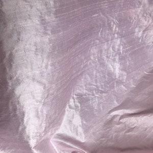 tissu vintage en soie dupioni fine rose bébé image 1