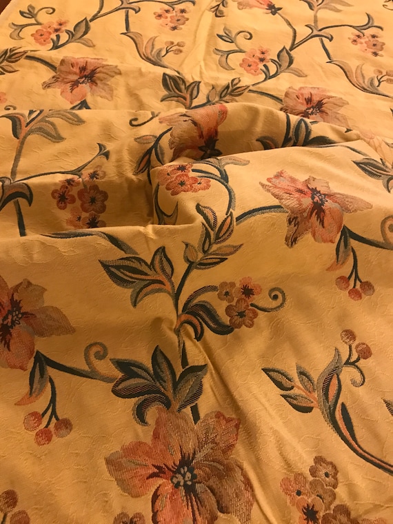 Floral Brocade Damask Upholstery Fabric Etsy