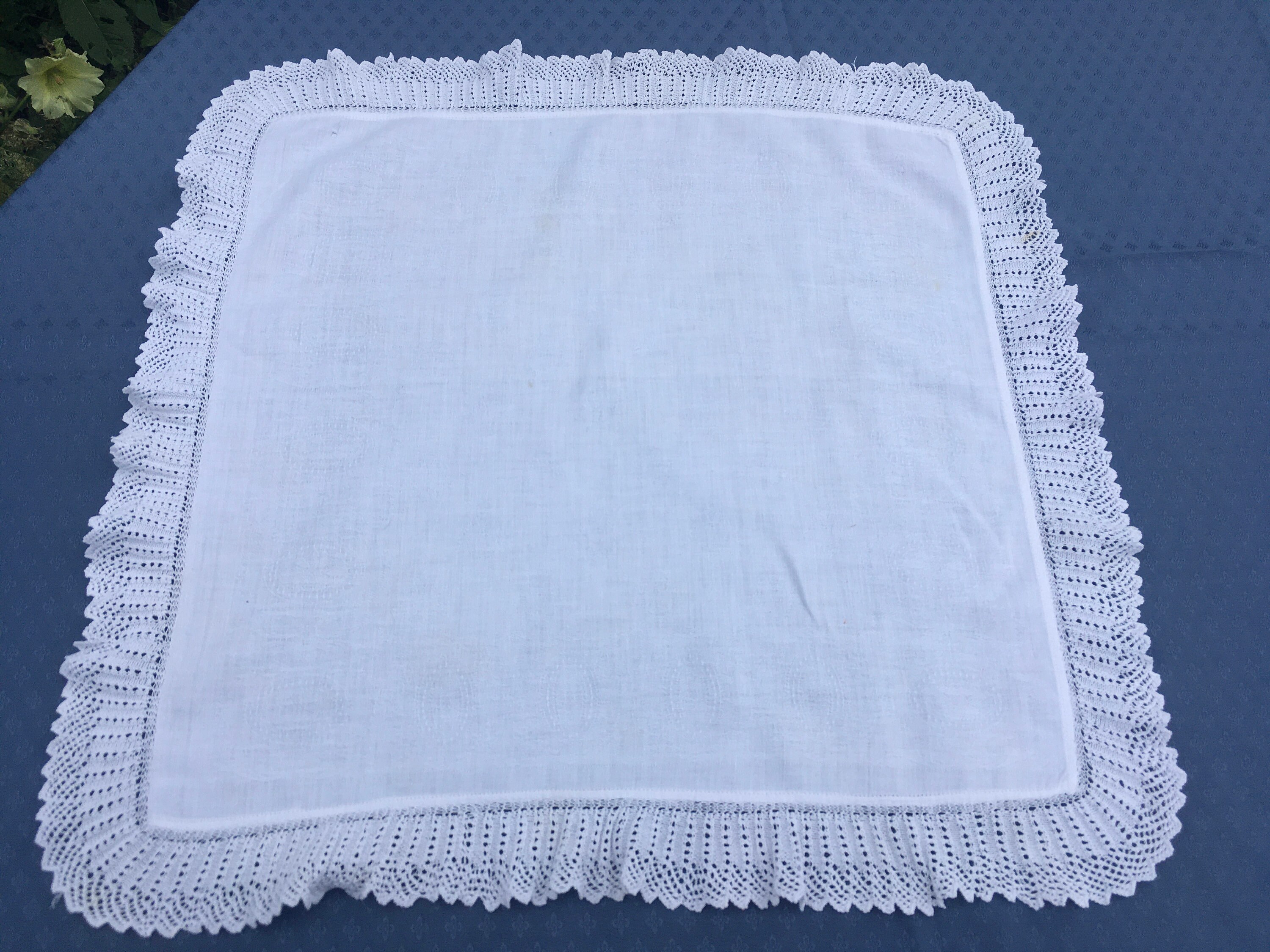Beautiful Vintage White Linen Tablecloth Set of Fourwith Etsy
