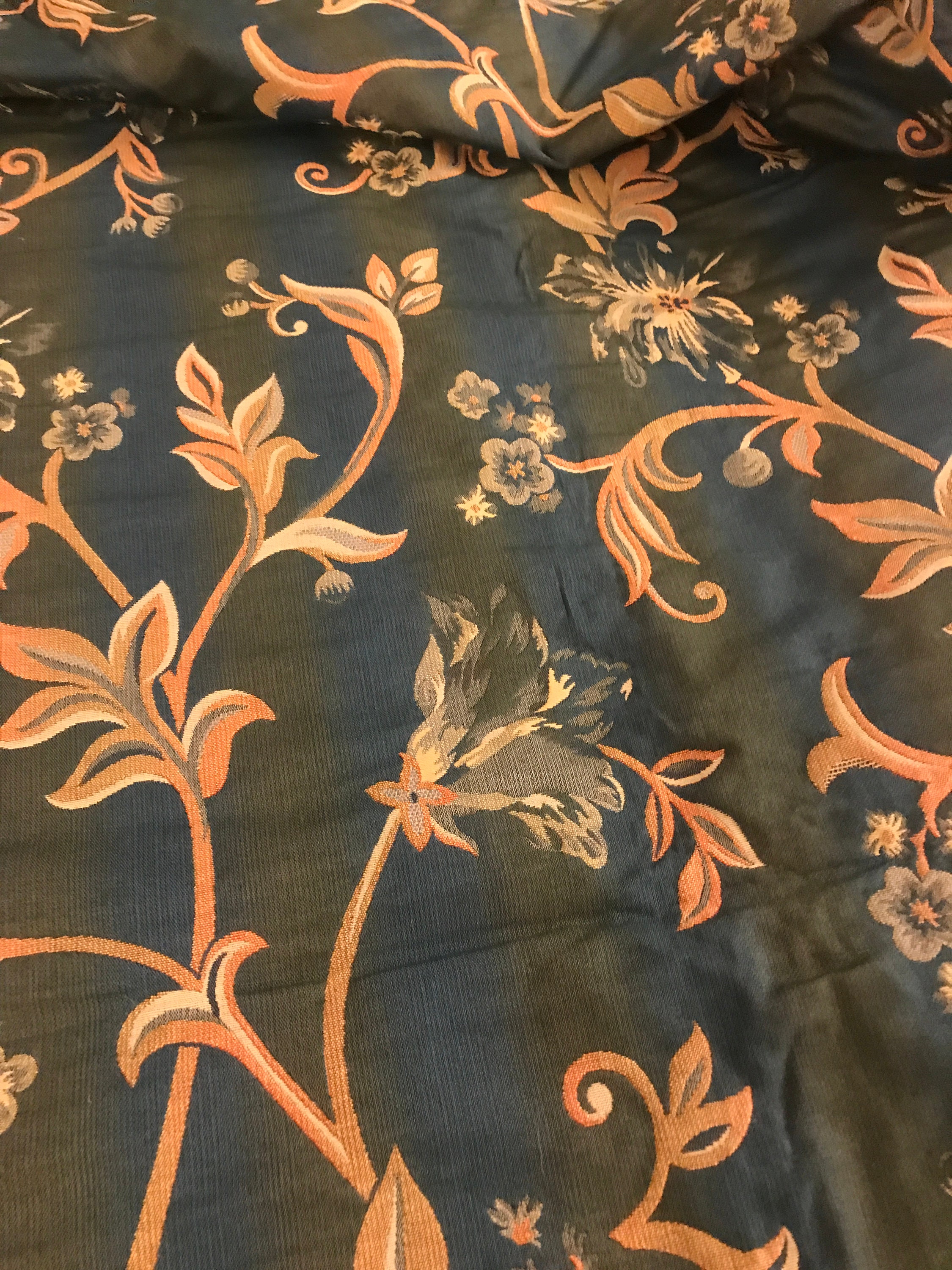 Floral Brocade Damask Upholstery Fabric Etsy