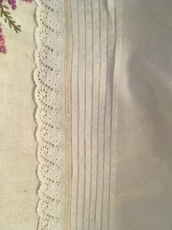 Antique cotton muslin handmade embroidered Childs… - image 2