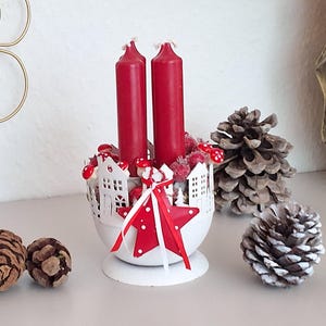 Skandinavische weihnachtsdeko rot weiß