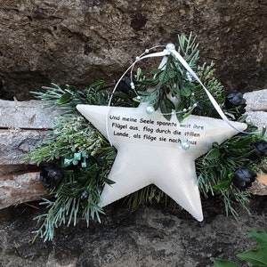 Grabgesteck-Grabschmuck-Adventsgesteck-Stern Metall-Todestag-Grabschmuck Kind-Urnengrab-Advent-Weihnachten-Weihnachtsgesteck-Winter-Deko
