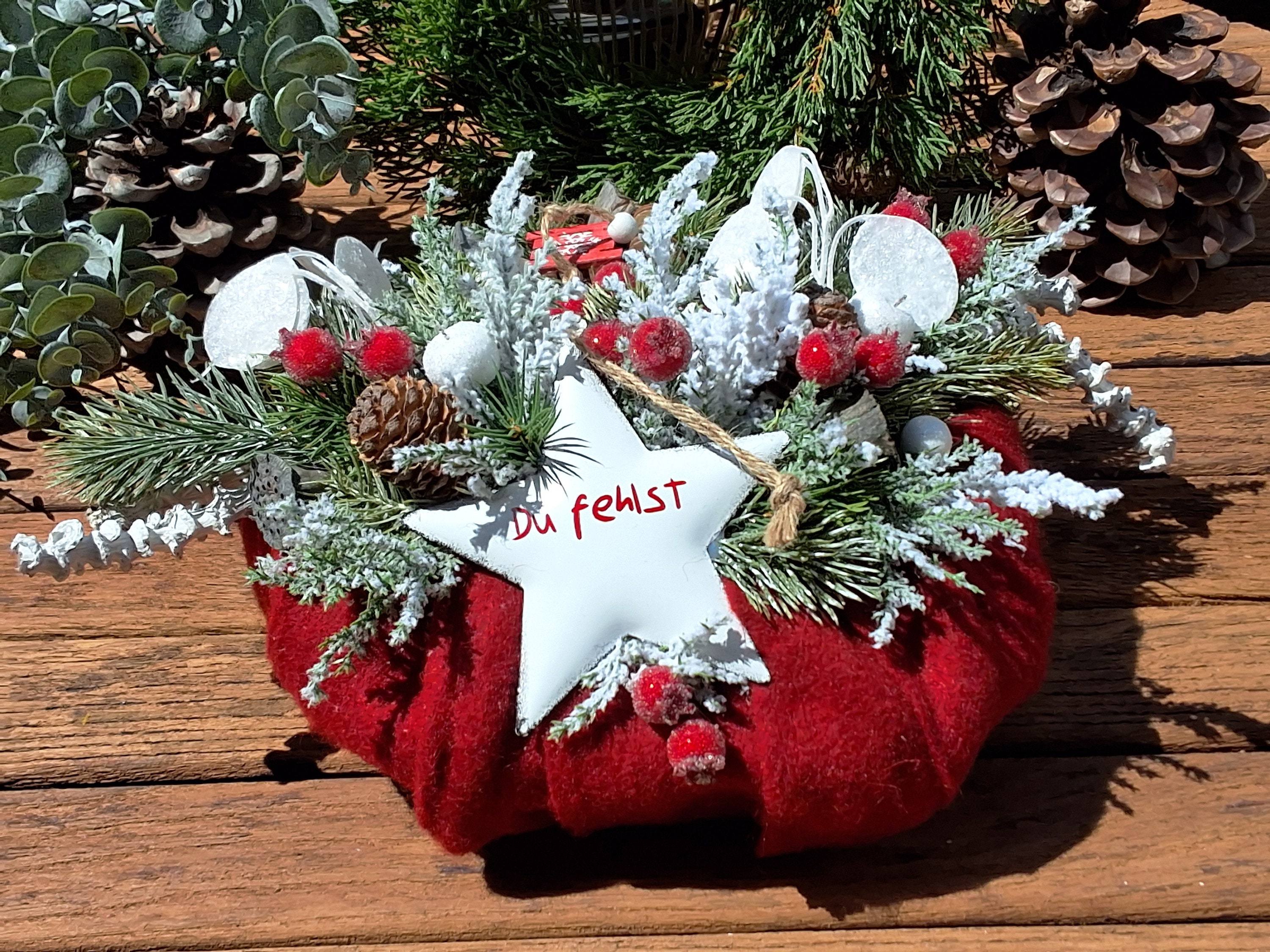 Grabgesteck-Allerheiligen-Wintergesteck-Adventsgesteck-Weihnachten-Grabkranz-Grabschmuck-Grabdeko-Totensonntag-Gedenktag-Gesteck-Geburtstag