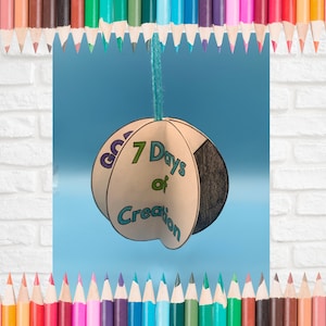 7 Days of Creation 3D Ball Craft | in the Beginning Creation Craft ...