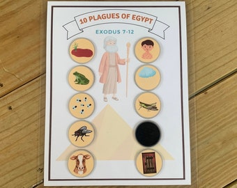 10 activités des plaies d'Égypte, leçon biblique de l'école du dimanche, jeu d'associations de souvenirs imprimable, Pâque, histoire biblique des plaies de Moïse, paracha