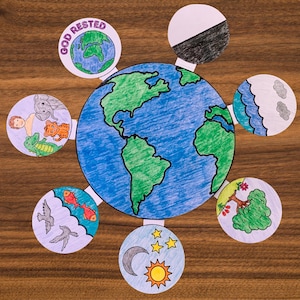 7 Days of Creation Craft, Sunday School Bible Lesson for Kids ...