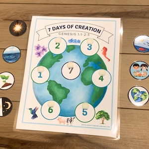 Days of Creation Matching Game, Genesis 1 Creation Craft, Sunday School ...