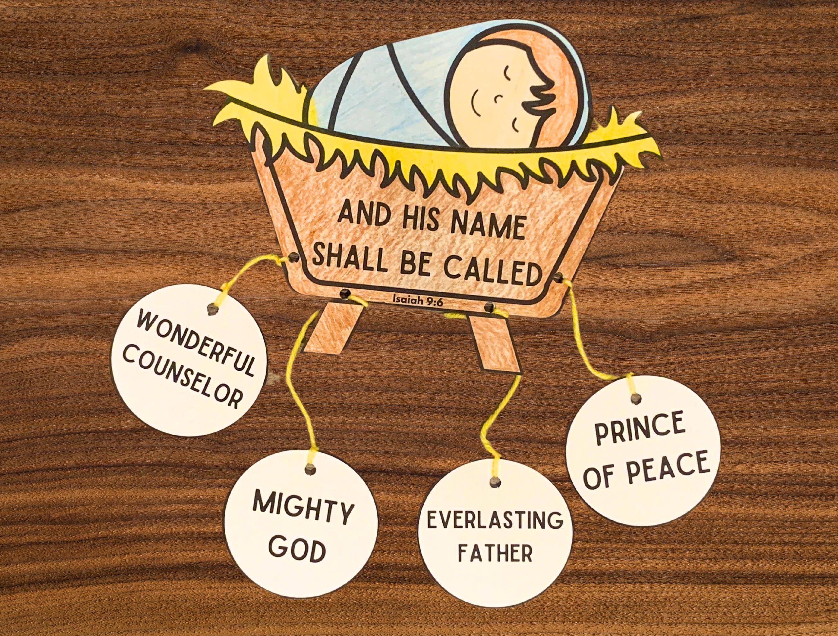 42 Discover Joy with These Easy and Fun Christmas Crafts for Kids! 9 Christmas Bible Craft, Names of Jesus Manger Craft, Baby Jesus…