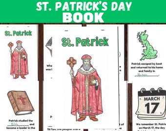 St. Patricks Tag Bibel Handwerk, christliche Kinder Sonntagsschule Aktivität, druckbare März Malseiten, Geschichte von St. Patrick, Hausschule