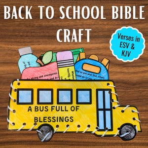 Back to School Bible Craft, Sunday School Lesson, Printable Sewing Coloring Christian Classroom First Day of School Activity, Homeschool