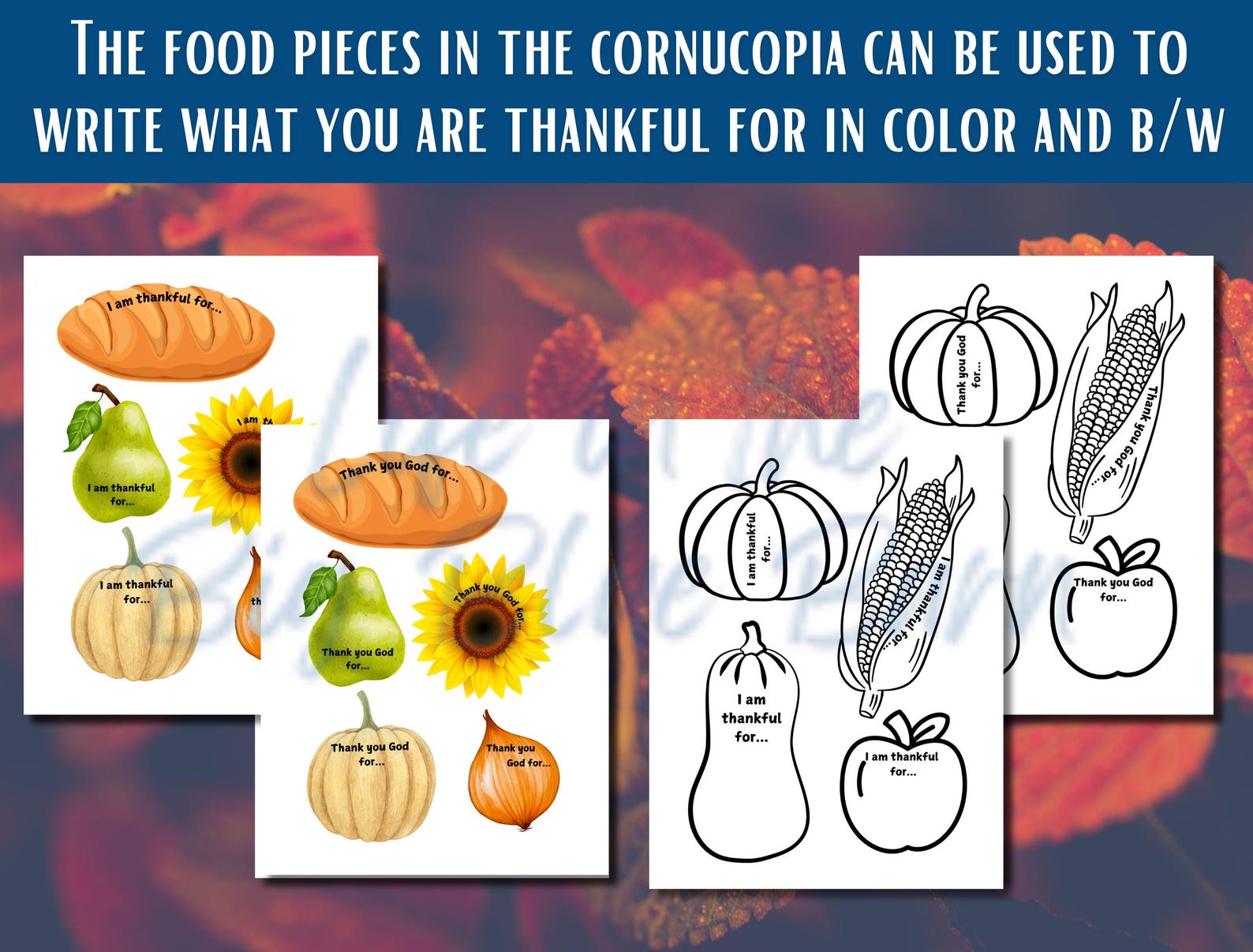 Thanksgiving Bible Craft BUNDLE, Fall Sunday School Activity, Christian ...
