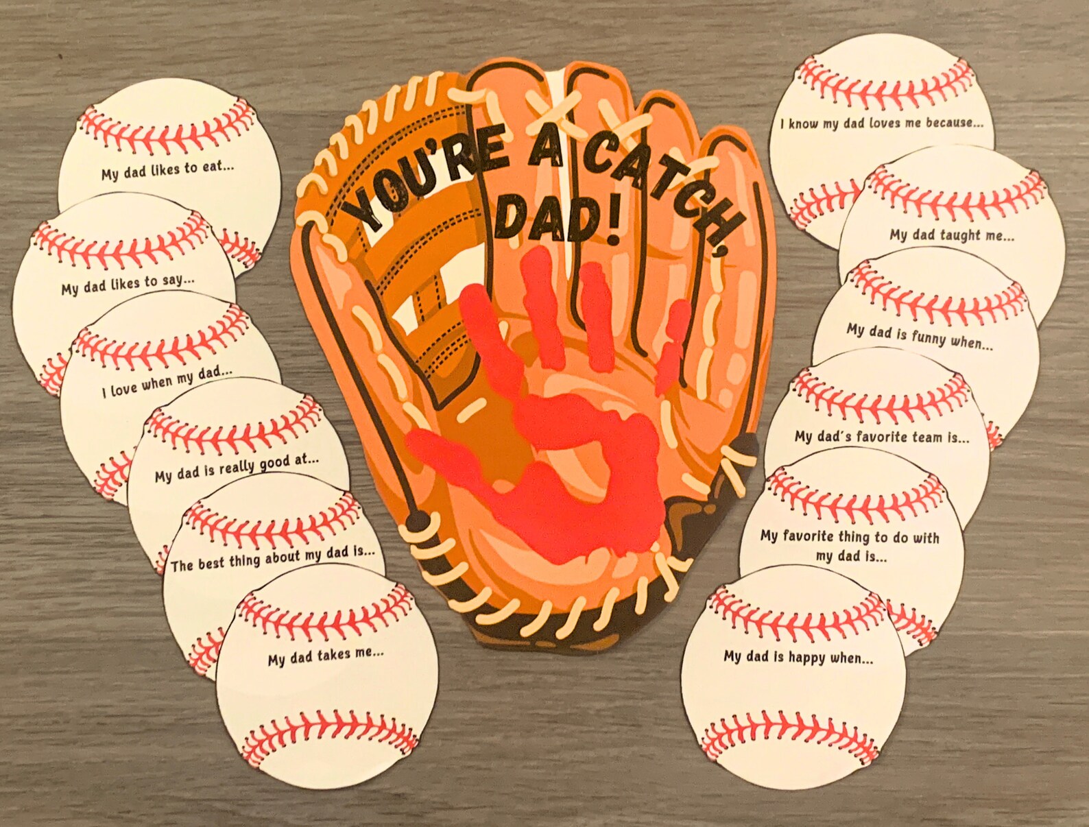 Fathers Day Craft for Kids, Handprint Craft Printable, All About My Dad ...
