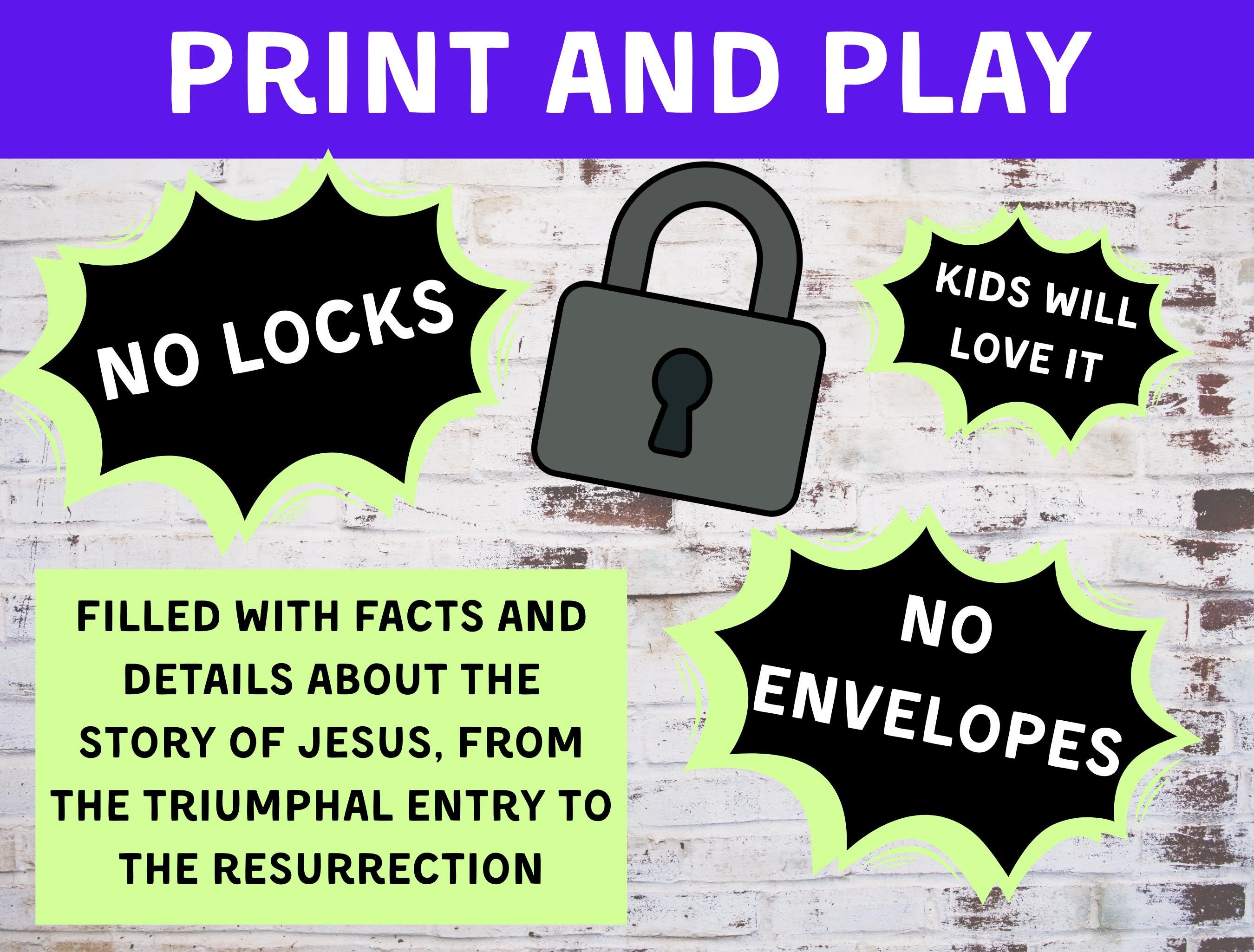 Easter Escape Room for Kids, Bible Resurrection Printable Party Game ...