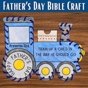 Vatertag Bibel Handwerk, Vatertag Sonntag Schule druckbare Handwerk, DIY Geschenk für Papa, Bilden Sie eine selbstgemachte Kinderkarte aus, Sprüche 22: 6 Handwerk