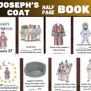Joseph&#39;s Coat of Many Colors Craft, Sunday School Lesson Activity, Kids Bible Coloring Pages, Joseph the Dreamer, Colorful Coat Printable