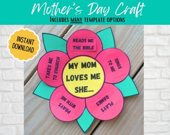 Mother's Day Craft from Kids, Mother's Day Bible Craft for Kids, Preschool Mother's Day Toddler Craft, Kids Craft for Grandma, Sunday School
