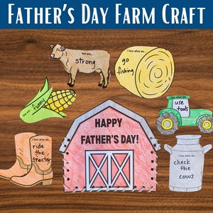 Manualidad para el Día del Padre, actividad para colorear imprimible para el Día del Padre, regalo DIY para papá, manualidad preescolar, tarjeta casera, Día de los Abuelos, cumpleaños