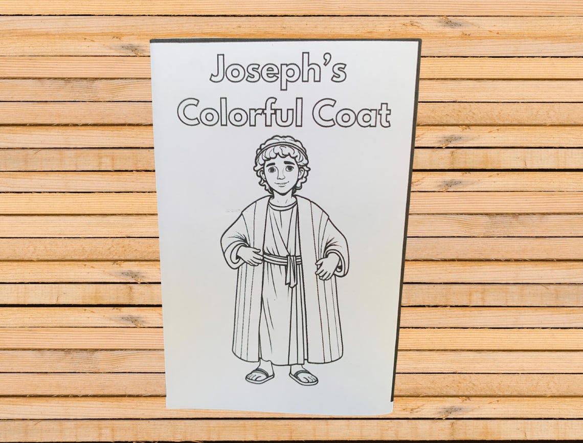 Joseph Mini Book Joseph and the Coat of Many Colors Mini Book Bible Craft, Sunday School ...