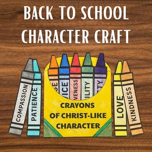 Back to School Bible Craft, Sunday School Godly Character Lesson, Printable Coloring Christian First Day of School Activity, Homeschool