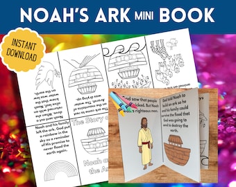 Arche Noah druckbare, Bibelgeschichten-Aktivitäten, Sonntagsschullektion für Kinder, Vorschulbibel-Malseiten, christliche Hausschule, Genesis