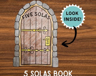 Five Solas Coloring Book Craft for Kids | Printable Reformation Day Sunday School Activity | Christian Homeschool Church History Lesson