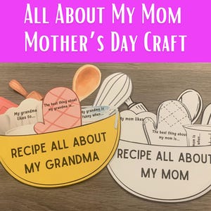 Muttertag Handwerk, druckbare Färbung Muttertag Aktivität, DIY Geschenk für Mama, alles über meine Mama füllen die leere, selbstgemachte Karte, Geburtstag