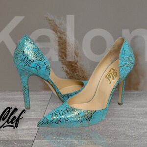 Light Sky Blue Rhinestone Heels Pumps Shoes Clipart Art Logo