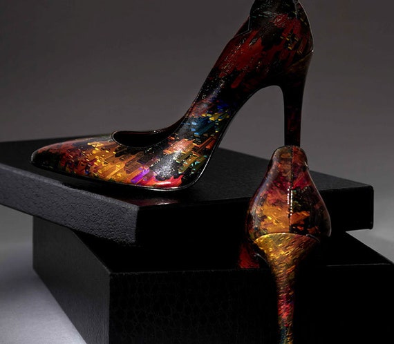 Leather stiletto pumps sale