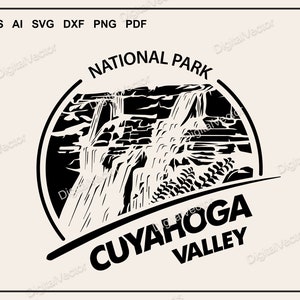 Cuyahoga Valley National Park Design, Natuur ontwerp, Badge Design, SVG Design, Schaalbare Vector Graphics