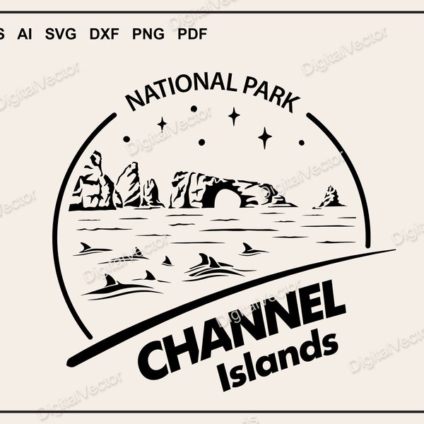 Channel Islands National Park Design, Nature Design, Badge Design, SVG Design, Scalable Vector Graphics