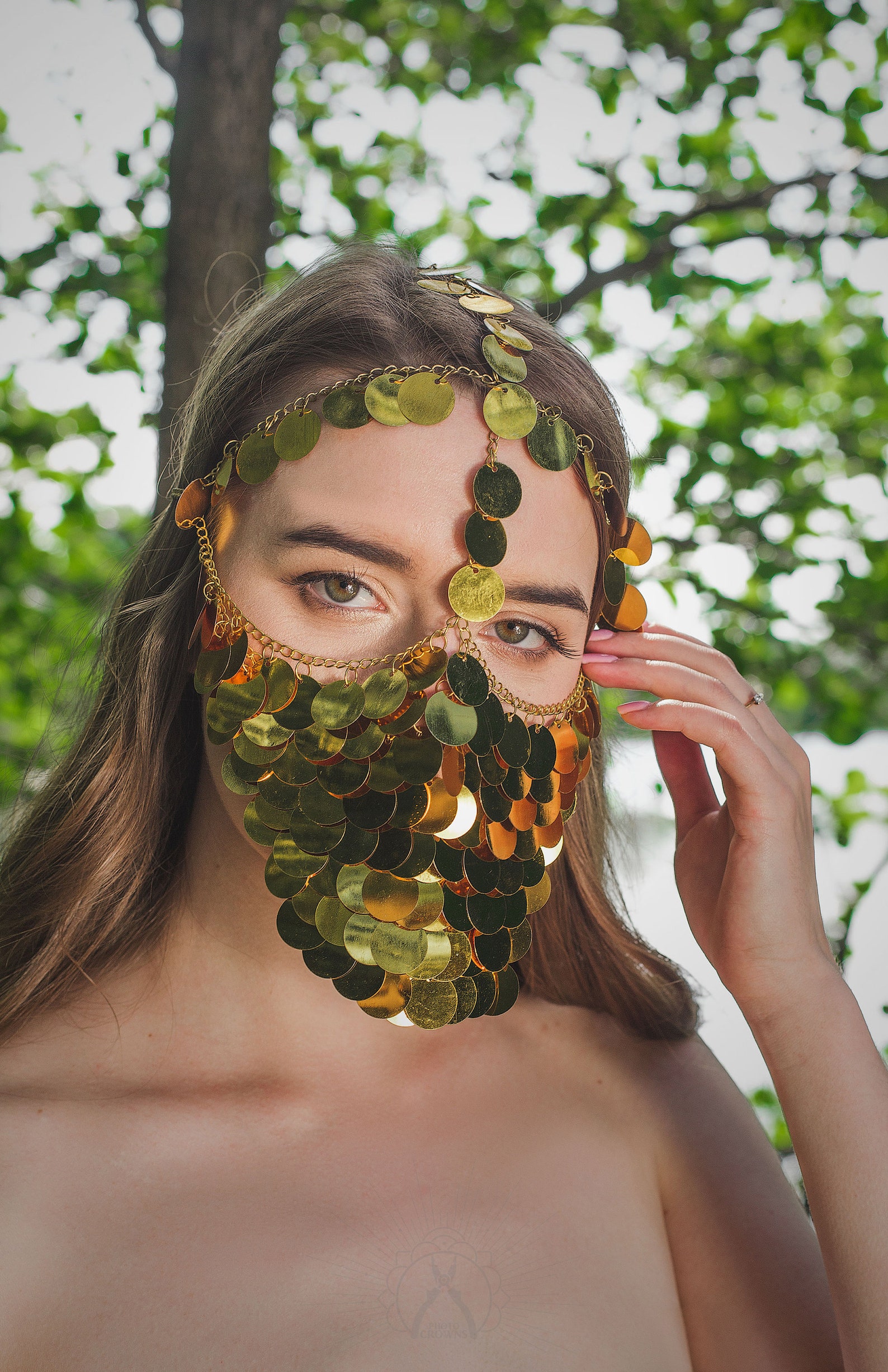 Golden face mask Face Veil Sequin veil Sequin mask Etsy
