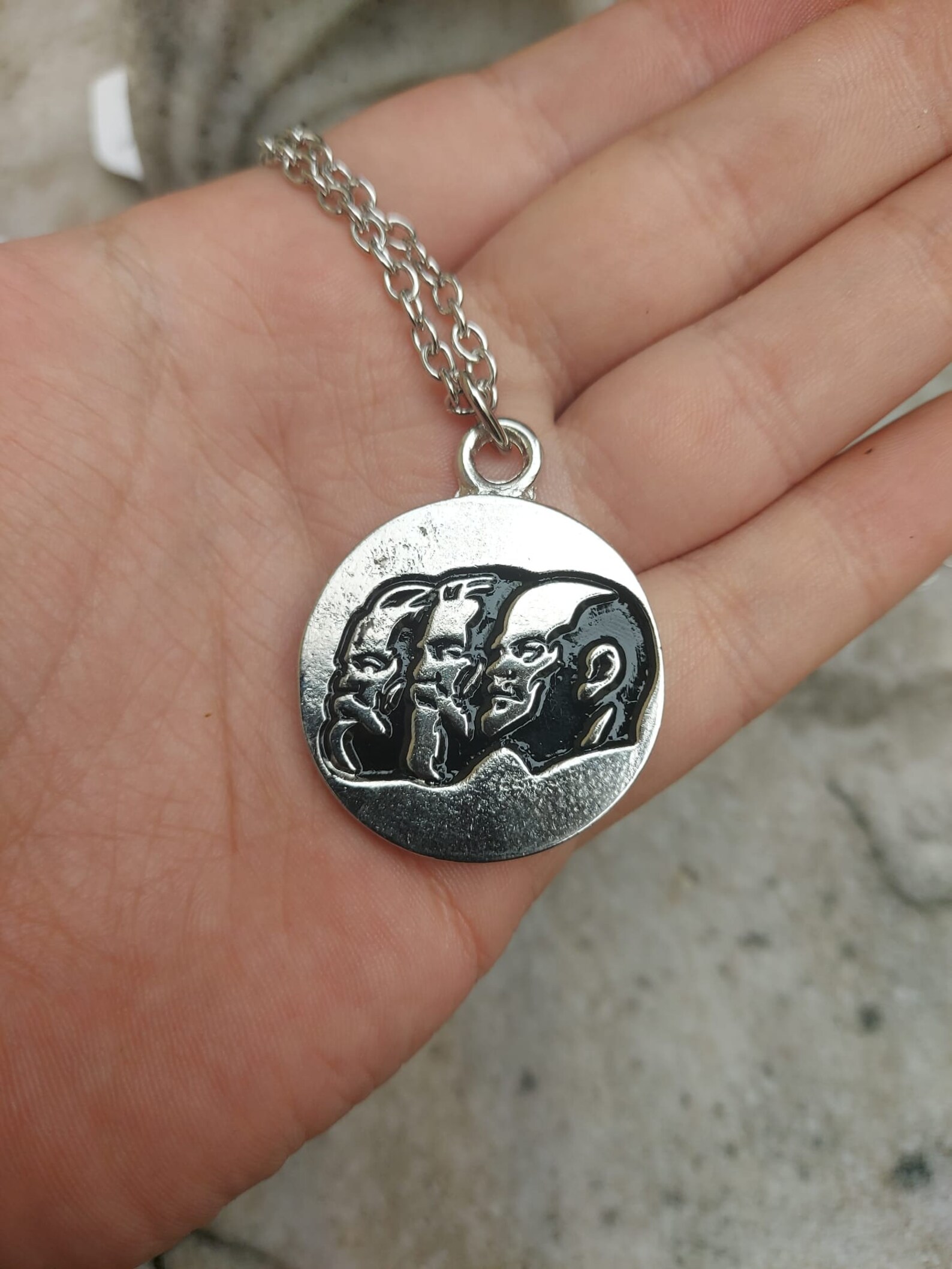 Communist Silver Necklaces With Hammer and Sickle Necklace Etsy