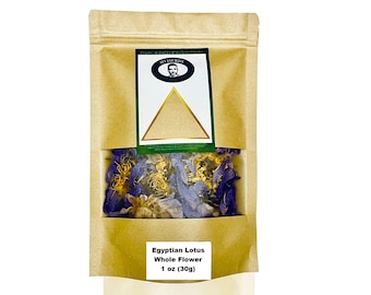 Organic Blue Lotus Flowers· Dried Nymphaea caerulea · Egyptian Blue Lotus Herb - Blue Lotus Tea - Lotus Tea for Meditation - Lucid Dream Tea