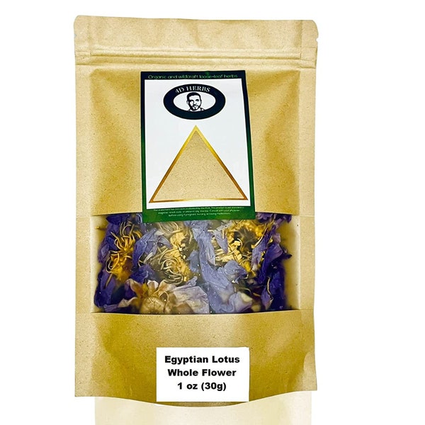 Organic Blue Lotus Flowers· Dried Nymphaea caerulea · Egyptian Blue Lotus Herb - Blue Lotus Tea - Lotus Tea for Meditation - Lucid Dream Tea